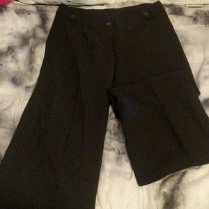Black straight legged pants